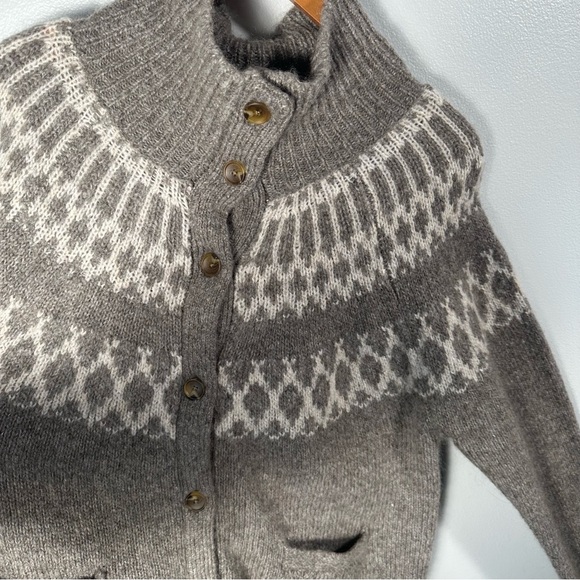 Alex Mill Louie Fairisle Cozy Cardigan Sweater NWT Size Large Winter Comfy Chic - Picture 11 of 15